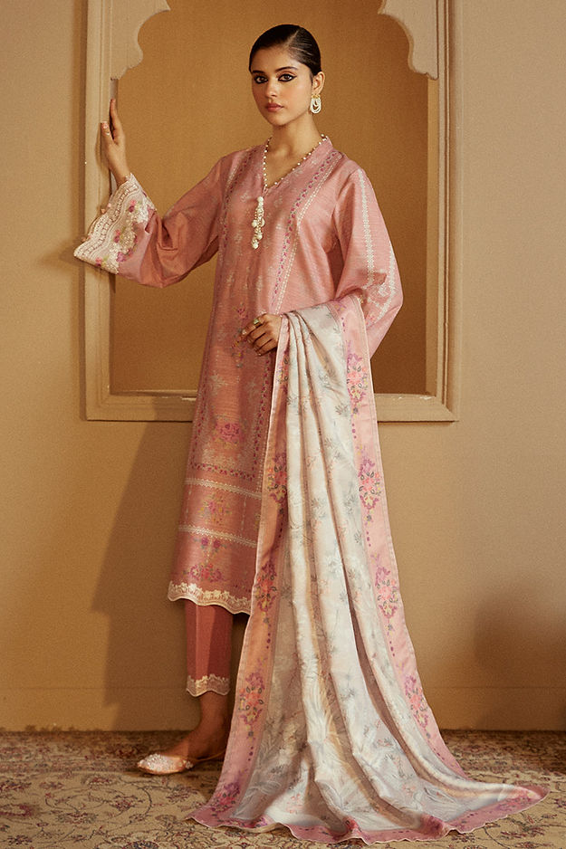 ROSY DEW-3 PC KHADDAR EMBROIDERED SUIT