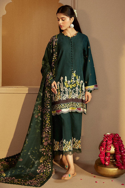 EMERALD FOREST-3 PC KHADDAR EMBROIDERED