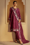 PLUM RADIANCE-3 PC KHADDAR EMBROIDERED