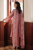 MYSTIC PINK-3PC SATIN EMBROIDERED SUIT