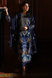 CELESTIAL NAVY-3PC SATIN EMBROIDERED SUIT